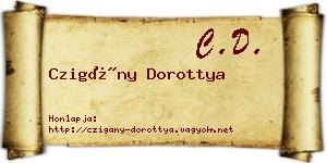 Czigány Dorottya névjegykártya