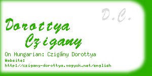 dorottya czigany business card